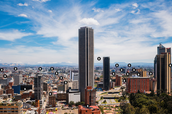 mapa BTC Latino america